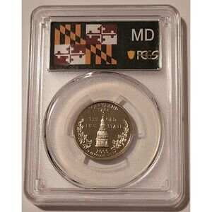 2000 S Clad Maryland State Quarter Proof PR70 DCAM PCGS Flag Label